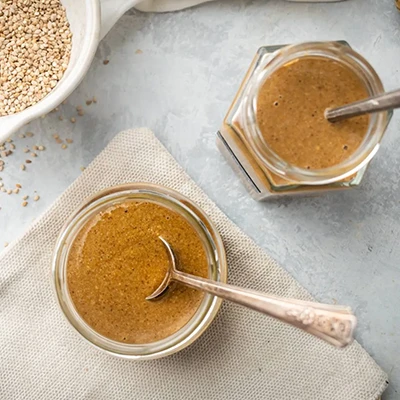 Tahini with roasted sesame seeds